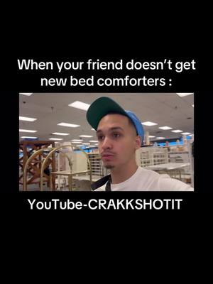 A post by @crakkshotit on TikTok caption: When your friend needs a new bed comforter.YT-CRAKKSHOTIT#Vlog #youtube #tiktok #fyp #crakkshotit #LIT #friends #tampa #kaicenatclips #dukedennis #dukedennis #fanum 