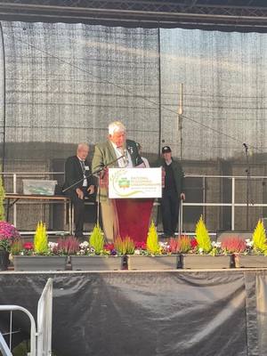 A post by @nationalploughing on TikTok caption: NPA’s John Deery announces part 1 of Day 3’s results #Ploughing2024 