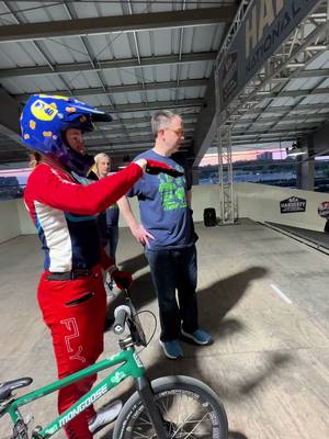 A post by @usabmx on TikTok caption: 918 Day brought Mayor Bynum out to the HQ and on top of the Big Hill! #usabmx #bmx 