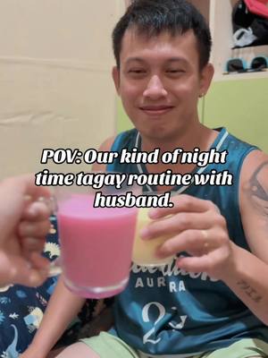 A post by @maryalered on TikTok caption: This is your sign to change your tagay routine with husband 😝#fyp #trendingvideo #viral #husbandwife #tagay #trendin 