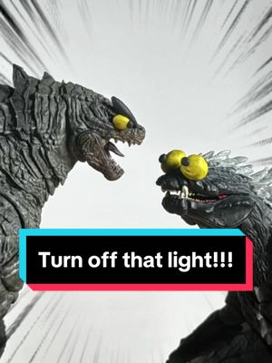 A post by @freddygbaf202 on TikTok caption: Turn off that light!!!  #hiyatoys #godzilla #cousinultima #godzillaultima #monsterverse #meme #melblanc #looneytunes #screaming #looneytunesscreams #kaiju #stopmotion #animation #kong #BugsBunny #actionfigures #stopmotionanimation #toho 