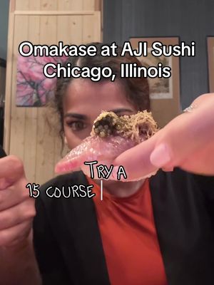 A post by @mariamxzaidi on TikTok caption: can i have omakase for breakfast, lunch and dinner #omakase #sushi #nigiri #chicago #15courses #fancydinner #chicagofood #dinner #food #eatwithme #mukbang #bdaydinner #japanesefood 