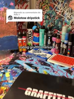 A post by @skowgraff on TikTok caption: Réponse à @Asku ✞ molotow dripstick 10mm | GRAFFITIBOOK HAS @Simon Dee | #fyp #graffitibook #markers #rating #skowgraff #pt23 #graffitiforyou #molotow 