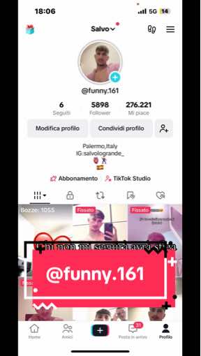 A post by @salvologrande_ on TikTok caption: Tutti quiiiii seguitemiiii #fyp #fyp #fyp #fyp 