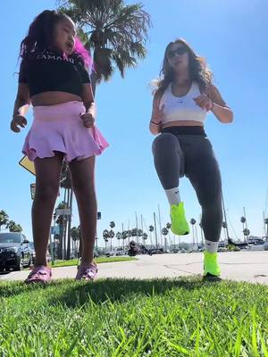 A post by @yummybodies on TikTok caption: Mom running vs. daughter biking. #Running #marathontraining 