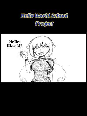 A post by @serenitysphereanimations on TikTok caption: Hello World Project for school! #2Dart #edit #drawing #fypシ #animation #digtialart 