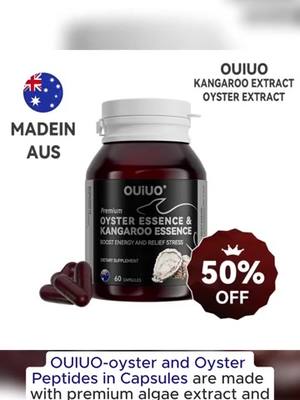 A post by @green.lifenutri1 on TikTok caption: OUIUO OYSTER ESSENCE & KANGAROO ESSENCE #OUIUO #oyster #KangarooExtract #manshealth #boostyourperformance #supplementsformen #tiktokshopbacktoschool 