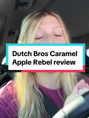 A post by @_raddiemaddie_ on TikTok caption: Happy fall yall 🍂 review at 2:00 💚 #dutchbros #dutchrun #caramelapple #rebel #rebelreview 