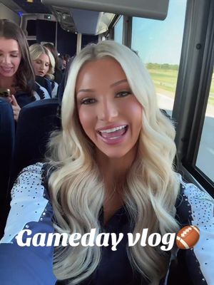 A post by @sophylaufer on TikTok caption: come along with me for a game day!!🏈🫶🏻 #dallascowboyscheerleaders #americassweethearts #gocowboys #gameday #nflcheerleader 