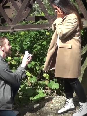 A post by @daaniholiveiraa on TikTok caption: I said YES to the love of my life! 💍🤍  #proposal #proposalvideo #engaged #engagement #pedidodecasamento #foryou #foryoupage 