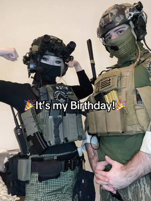 A post by @witchghast on TikTok caption: HAPPY BIRTHDAY TO MEEEE🎉🎉🎉 (all fake! Props! Safe environment!) #callofduty #callofdutywarzone #cosplay #fyp #masktok #callofdutyoc 