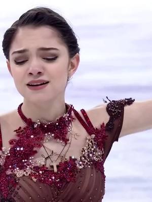 A post by @sportsemotions91 on TikTok caption: Grace in every glide, power in every jump - Evgenia Medvedeva’s brilliance. #evgeniamedvedeva #firgueskating #patinacaoartistica #danceiceskating #patinajeartistico #IceSkating 