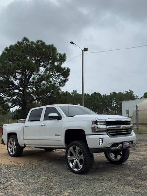 A post by @kobesmith on TikTok caption: i need to find my gimbal but fresh paint on passenger side courtesy to USAA🫶🏼 #chevy #chevy1500 #highcountry #army 