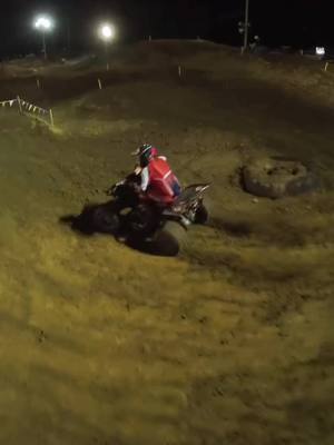 A post by @colerichardson733 on TikTok caption: Nothing like doing some moto’s at 2AM 🌌 🌙 @4birdmedia capturing some drone footage from Pyma🎮🚁 #motocross #yamaha #yfz450r #pymatuningholeshotraceway 