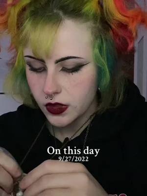 A post by @anxietty on TikTok caption: #onthisday this makeup ATE i fear 