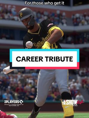 A post by @mlbtheshow on TikTok caption: For those who loved the game and helped us fall in love with it. Thank you.  Play the new Career Tribute Program in MLB The Show 24 today! #careertribute #baseball #MLBTheShow 