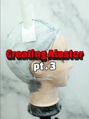 A post by @coscreationstudio on TikTok caption: 🛑 Check Profile LinkTree for Products! 🛑  Alastor pt. 3! Here we shall be going over installing the ear pegs and prepping the cap for hair installment.  The 3D models will be available on my Etsy in a few weeks. All products used can be found in my LinkTree found in my profile bio.  Shop Name: CosCreationStudio #cosplay #fyp  #hazbinhotel #tutorial  #wig #anime #DIY 