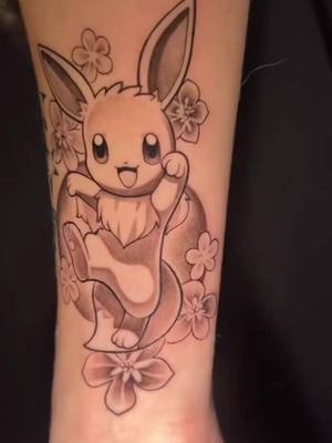 A post by @andromedagreenfied on TikTok caption: new baby ❤️ #fyp #foryoupageofficiall #popular #popularvideo #populartiktok #trend #trending #trendingsong #trendingvideo #trends #trendingnow #newink #ink #inked #tattoo #tattoolover #tattootiktok #tattoogirl #pokemon #pokemontattoo 