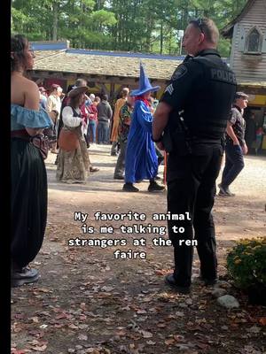 A post by @thatrenfairelady on TikTok caption: Strangers who ? danger where ? #renfaire #myfavoriteanimal 