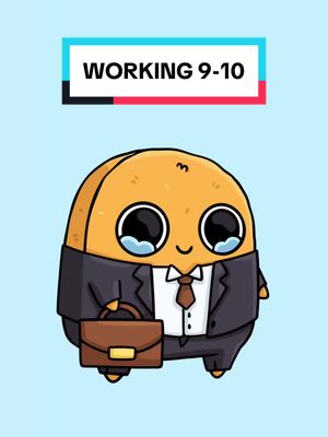 A post by @officialsadnuggie on TikTok caption: Working 9-10 ☕ @Bryan original audio #relatable #working #work #mood #9to5 #sadnuggie #coffee 