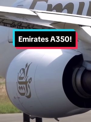 A post by @theaviationguy on TikTok caption: Coming to the Emirates fleet soon! VC: Eurofilms Aviation YT ✈️#theaviationguy #aviationtiktok #teamaviation #plane #planes #airbus #a350 #toulouse #emirates #uae #dubai 