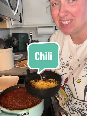 A post by @the.cookin.mama on TikTok caption: This definitely hit the spot tonight. Typed out recipe will be on @Pepper tomorrow! #creatorsearchinsights #EasyRecipe #dinner #chili #soup #DIY #cooking 