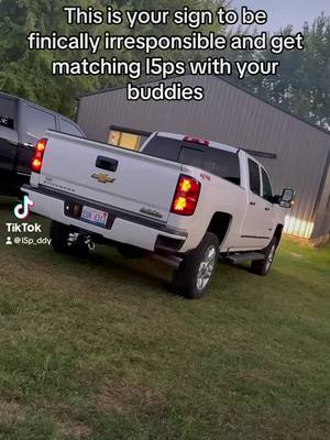 A post by @noah_moore28 on TikTok caption: Best decision ive ever made 🙏@satch3444 @L5P_ddy ##americanforcewheels #duramax #l5p #silverado #4x4 #chevytrucks #chevy 