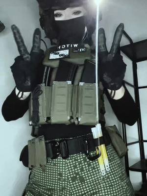 A post by @witchghast on TikTok caption: OHH 🗣️ AH AH🗣️  (no holster because this app doesnt like that) (All props! Fake everything! Safe environment!) #callofduty #callofdutywarzone #cosplay #fyp #masktok #callofdutyoc 