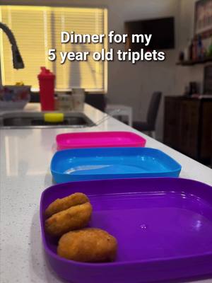 A post by @cynthiaa_qs on TikTok caption: My 5-9 after my 9-5 is a bit unique #triplets #tripletsoftiktok #parenting #DinnerIdeas #simplemom #twomoms 