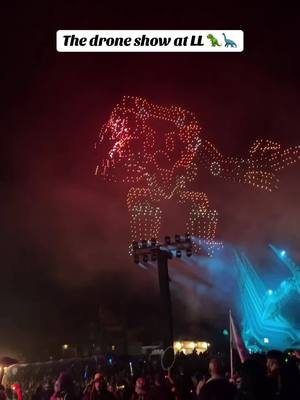 A post by @saintsfannate on TikTok caption: Since they couldnt have fireworks and pyro this year ! Such a great replacement #lostlands #drones #ravetok #edm #festivals #edmtiktok #fyp 