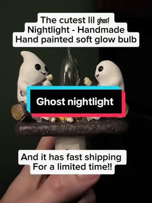 A post by @alexthezee on TikTok caption: The cuttest Halloween decoration in my house!! This is the highest quality one IMO. #ghostnightlight #halloween #falldealsforyou #ticktokshopfinds #sunsetsavings #toys 