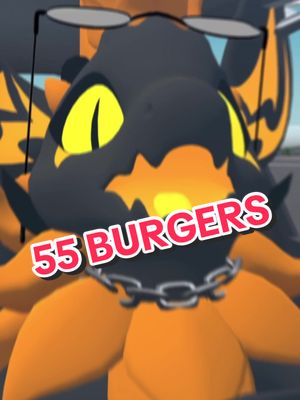 A post by @cloveruu on TikTok caption: 55 burgers 55 fries #furry #furrymemes #vrchat #vrchatmemes 