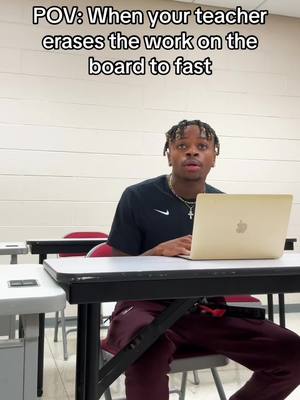 A post by @maliikaii108 on TikTok caption: “Wait… I was still writing that!!!”  #fyp #relate #student 