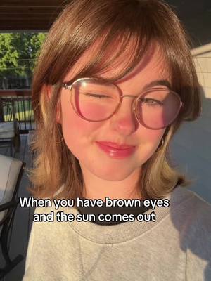 A post by @kyleetheartgirl on TikTok caption: “My eyes actually have green in them if you see them in the light” #browneyes #eyes #eyecolor #sunny #foryou #carelesswhisper 