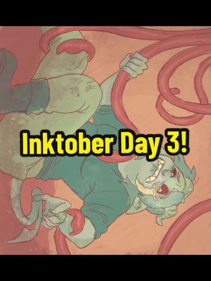 A post by @dumbkinroll on TikTok caption: eugh #inktober #inktober2024 #inktoberday3 #baldursgate3 #bg3 #bg3fanart 