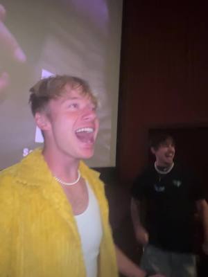 A post by @samgolbach on TikTok caption: surprising you all at theaters tonight ♥️ still so surreal @Colby Brock 