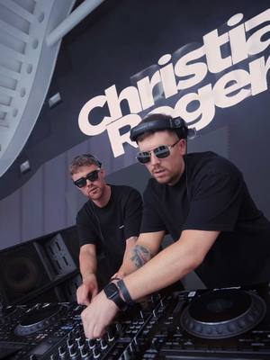 A post by @christianrogersdj on TikTok caption: B2B with my bro @ronniepacitti at @Ibiza Rocks last week ❤️‍🔥 #fyp #ibiza #electronicmusic #tiktok 