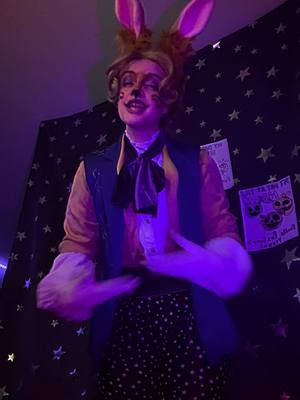 A post by @falling.for.luck on TikTok caption: no need to worry venessa,, im real..  #fnaf #fnafcosplay #fnafglitchtrap #fnafvr #fnafvrhelpwanted #fivenightsatfreddys #fuvenightsatfreddyscosplay #glitchtrap #glitchtrapcosplay #fnafhelpwanted #williamafton 