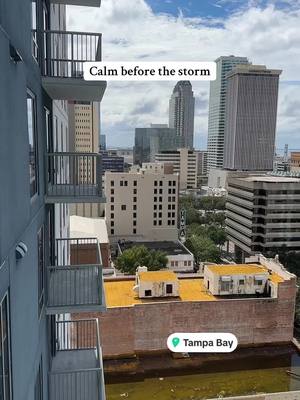 A post by @emilyy_manningg on TikTok caption: Its already a ghost town. Pray for our beautiful City❤️#hurricane #milton #tampabay #stpetersburg #clearwater 