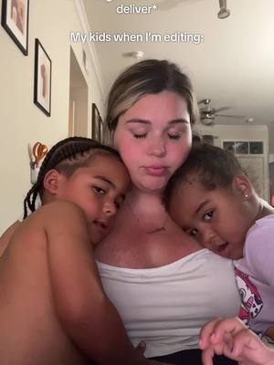 A post by @bethygracepart2 on TikTok caption: Tbh I’m really trying to be better about just being in the moment with them. I know they won’t be this little for long. My to do list seems to just keep growing… but we can all use the extra snuggles…. But boy am I tired 😅  Side note: this is pretty much why it always takes the full turn around time to get your gallery delivered lol 😂