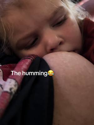 A post by @alyx_and_willow_ on TikTok caption: The humming while nursing takes me out😂 