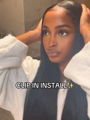 A post by @cliptbyla on TikTok caption: Install your clip ins with us✨#clipinextensions #cliptbyla #blackgirlhairstyles 