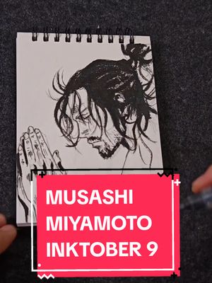 A post by @puckydraws on TikTok caption: Ecco come ho disegnato Musashi Miyamoto di Vagabond #howtodrawanime #learntodrawanime #drawinganime #tutorialdrawing #animetutorial #howtodraw 