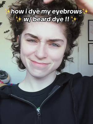 A post by @graceful.addison on TikTok caption: how i dye my eyebrows at home! #grwm #eyebrows #lgbtq #tutorial #hairdye 