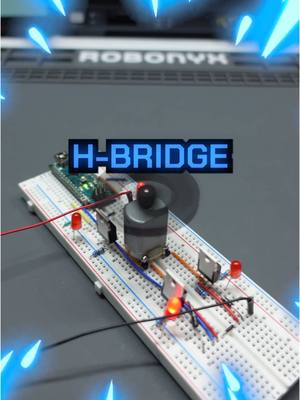 A post by @officialrobonyx on TikTok caption: How Do H-Bridges Work? #robonyx #electronics #robotics #DIYElectronics #arduino #raspberrypi #engineering #maker #circuit #technology #IoT