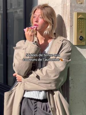 A post by @parisienne.et.alors on TikTok caption: L'automne soit la meilleure saison pour bien s'habiller🧡 #parisienneetalors #parisiennestyle #grwm #falloutfits #bffgoals #matchingoutfits 