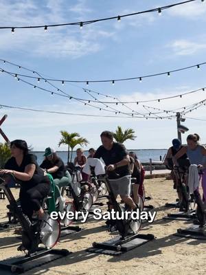 A post by @newbedfordguide on TikTok caption: Come have a drink and cycle in the beer garden overlooking the ocean!  LA Cycle in Dartmouth is teaming up with @Cisco Brewers in New Bedford for a cycle class every Saturday morning in October. Bikes are limited and selling out fast, so book soon! 