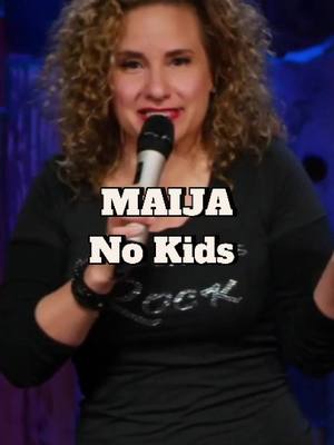 A post by @maijad on TikTok caption: 🤣 No Kids #comedienne #mixedrace #standupcomedian #Relationship #singlelife @GOATStandUpClips @Dry Bar Comedy 