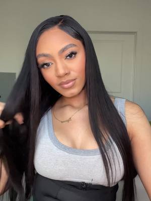 A post by @dajanaev on TikTok caption: Love this 24” glueless wig from @ISEEHAIR 🫶🏽 #iseehairbeauty #iseehairgluesswigs #gluelesswigs #tiktokshopwigs #spookybeauty 