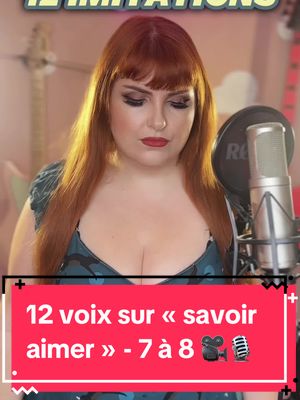 A post by @sarahschwabofficiel on TikTok caption: J’imite 12 chanteuses sur la chanson « Savoir aimer » de Florent Pagny!! Quelle voix est la plus réussie ?  Pour voir le making-of de cette vidéo, je vous invite à regarder l’émission 7 à 8 demain soir à 17h30 sur TF1 pour y découvrir un portrait sur moi ☺️ #savoiraimer#7a8#florentpagny#tf1#imitation#imitatrice#sarahschwab#durevealarealite 